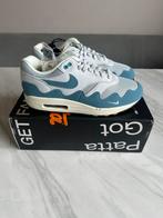 Nike Air Max 1 x Patta Waves Aqua Noise Maat 44,5, Kleding | Heren, Schoenen, Blauw, Nike, Nieuw, Ophalen of Verzenden