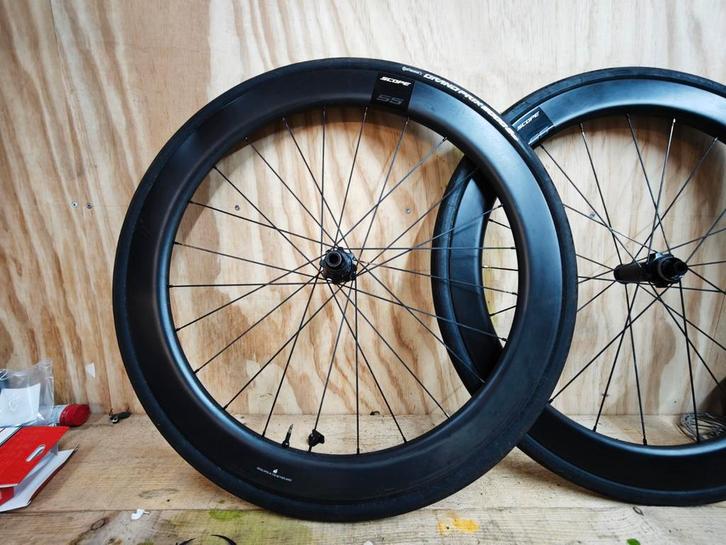 Scope S5 Carbon Wielset, Fietsen en Brommers, Fietsonderdelen, Zo goed als nieuw, Racefiets, Wiel, Ophalen of Verzenden