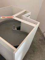 Hoekkast carousel : Hoogglans wit draai/ hoek plateaus, Huis en Inrichting, Keuken | Keukenelementen, Ophalen of Verzenden, Nieuw