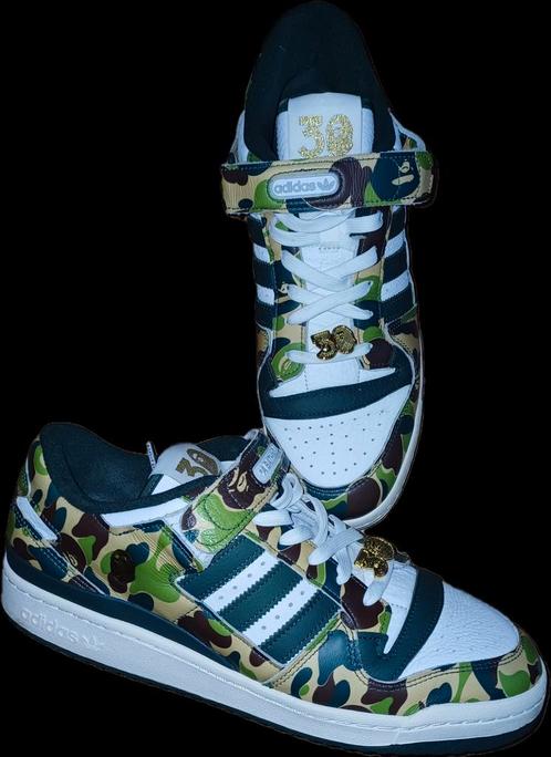 Nieuwe Adidas Bape x Forum low Green Camo sneakers., Kleding | Heren, Schoenen, Nieuw, Sneakers of Gympen, Overige kleuren, Verzenden