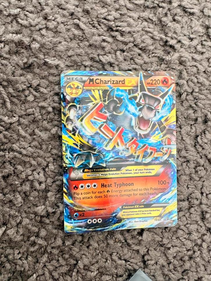Mega Charizard EX - Zeldzame Pokémonkaart!, Hobby en Vrije tijd, Verzamelkaartspellen | Pokémon, Gebruikt, Losse kaart, Ophalen of Verzenden