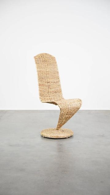 Mid-Century Italiaanse Banana Leaf S-Chair Fauteuil beschikbaar voor biedingen