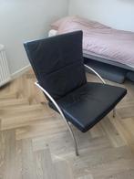 Harvink Uncle Sam fauteuil Zwart Leer, Ophalen, Metaal, Gebruikt, 75 tot 100 cm