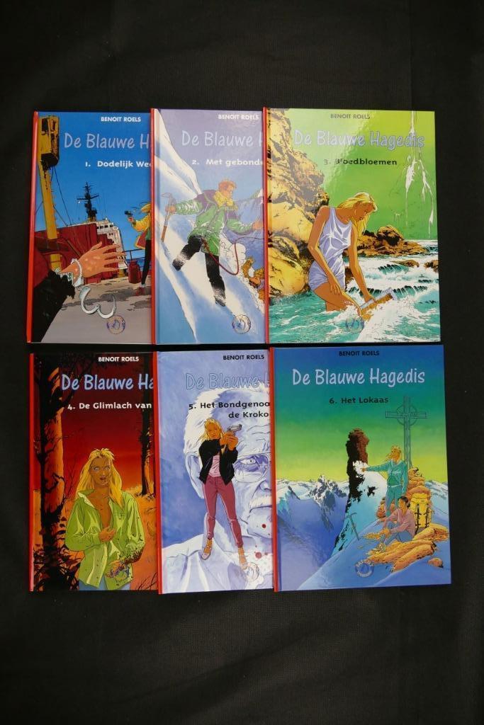 6 x De Blauwe Hagedis, Boeken, Stripboeken, Zo goed als nieuw, Complete serie of reeks, Ophalen of Verzenden