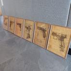Pistolen & Revolver Tekeningen Set of Los, Ophalen of Verzenden