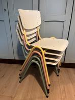 Vintage schoolstoeltjes in pasteltinten (7 stuks), Ophalen, Huis en Inrichting
