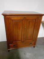Massiet kersen houten kast met een lade 2 deuren., Ophalen, Gebruikt, 25 tot 50 cm, Minder dan 150 cm