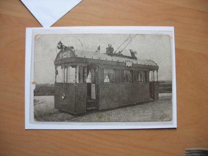 De zigeunerwagen Versierde wagen Haagse Tramweg maatschappij, Verzamelen, Ansichtkaarten | Nederland, Gelopen, Zuid-Holland, Voor 1920