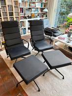 2x Design Lounge Chair met Ottoman - Eames EA 222 Replica, Ophalen