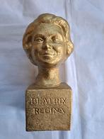 Buste van koningin Beatrix goudkleurig, Ophalen of Verzenden, Zo goed als nieuw