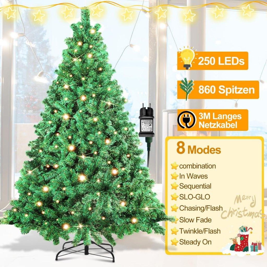 Automatische Kerstboom Incl. Vaste Verlichting, 8 Modi 210cm, Ophalen of Verzenden, Nieuw