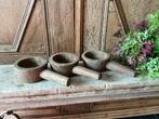 NIEUW set van 3 teak houten potjes schaaltjes, Huis en Inrichting, Woonaccessoires | Schalen en Manden, Ophalen of Verzenden, Nieuw