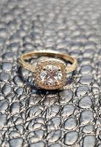 Prachtige 14 karaat gouden ring met zirkonia steen, Nieuw, Ophalen of Verzenden, Dame, Goud