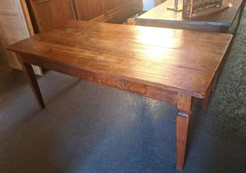 Antieke Franse keuken tafel mooi geleefd 180 x 89 x 76,5 cm beschikbaar voor biedingen