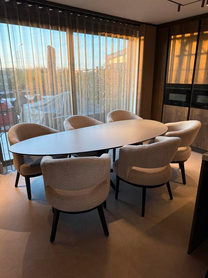 6 Zitmaxx Sabrina Eetkamerstoelen, Huis en Inrichting, Stoelen, Zo goed als nieuw, Vijf, Zes of meer stoelen, Stof, Wit, Ophalen