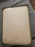 Fotolijst bol glas Vintage Fotolijstje Metaal, Antiek en Kunst, Curiosa en Brocante, Ophalen of Verzenden