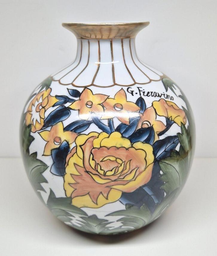 Porseleinen vaas G. Fieravino Reinhold Schlegelmilch, 1920., Antiek en Kunst, Antiek | Porselein, Ophalen of Verzenden