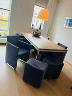 Paarse Eetkamerstoelen + Krukjes - Comfortabel!, Huis en Inrichting, Fauteuils, Ophalen, Gebruikt, Minder dan 75 cm, Stof