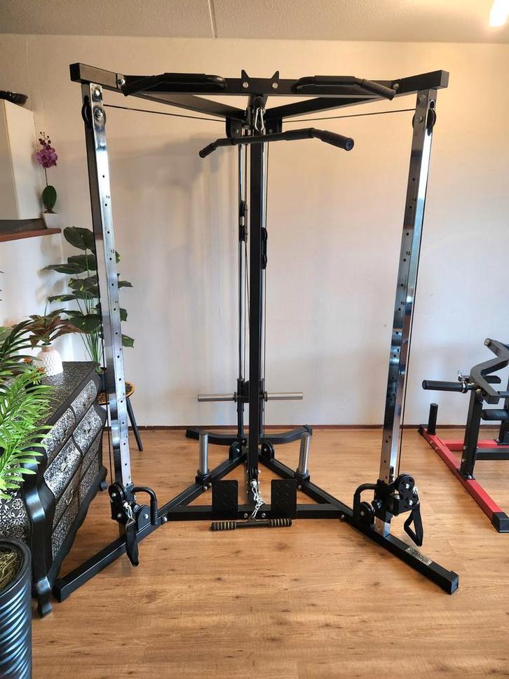 Cable Crossover Machine , Dual Pulley , Lat pulley, Sport en Fitness, Fitnessapparatuur, Zo goed als nieuw, Krachtstation, Metaal