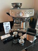 Sage Barista Express Impress Brushed incl bon en garantie, Stoompijpje, Espresso apparaat, Zo goed als nieuw, Koffiebonen