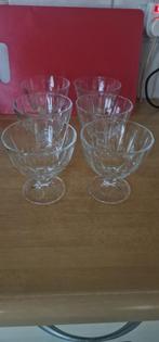 Ijscoupes 6x van kristalglas, Ophalen, Glas of Glazen, Overige stijlen, Glas
