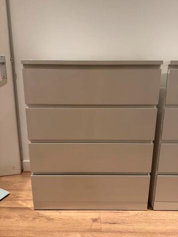 IKEA MALM Ladekast met 4 lades, wit, 80x100 cm - afbeelding 2