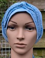 Chemo-haarverlies tricot muts met sjaal no 75 A. Ijsblauw., Anna, Maat 42/44 (L), Nieuw, Ophalen of Verzenden