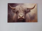 Schotse hooglander, Huis en Inrichting, Ophalen, Zo goed als nieuw, Schilderij, 100 tot 125 cm