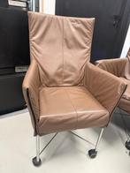 Montis Chaplin 4x, Huis en Inrichting, Stoelen, Ophalen, Gebruikt, Bruin, Leer