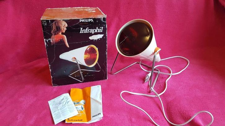 Philips Infraphil HP3609, warmtelamp in doos. K6, Huis en Inrichting, Lampen | Tafellampen, Gebruikt, Minder dan 50 cm, Ophalen of Verzenden