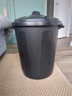 Opbergbak XL zwart grote prullenbak emmer met deksel, Ophalen, 50 tot 75 cm, 40 liter of meer, Zo goed als nieuw