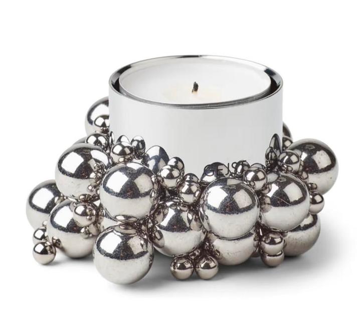 2x Molekyl van Gejst - kandelaar theelicht chroom design, Antiek en Kunst, Kunst | Designobjecten, Ophalen of Verzenden