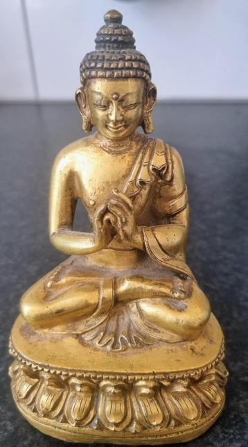Etnografica, Gautama Boeddha, BronsVuurverguld, China, 19thC beschikbaar voor biedingen