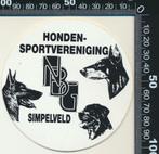 Sticker: Hondensportvereniging NBG - Simpelveld, Ophalen of Verzenden, Zo goed als nieuw, Dier en Natuur