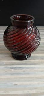 Rood glas,Theelicht, vaasje, Huis en Inrichting, Woonaccessoires | Kandelaars en Kaarsen, Overige materialen, Ophalen of Verzenden