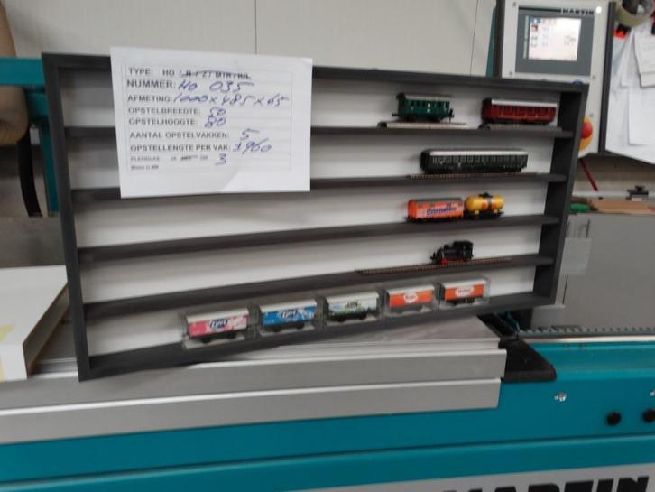 Wandvitrine: HO, N-Spoor, vingerhoedjes vitrines. Stofvrij., Hobby en Vrije tijd, Modeltreinen | H0, Nieuw, Brug, Tunnel of Gebouw