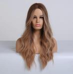 Honingblond Bruine Ombre Lange Pruik Met Slag Haar Blonde, Verzenden, Nieuw, Pruik of Haarverlenging