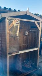 Houten vogelkooi voor buiten H 223,br 128 d73 ongeveer, Dieren en Toebehoren, Vogels | Hokken en Kooien, Ophalen, Gebruikt, Hout