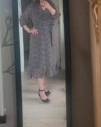 Zwierige overslag jurk ladress la dress renee l xl xxl, Bruin, Verzenden, Maat 46/48 (XL) of groter, Zo goed als nieuw