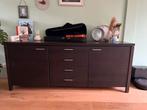 Massief houten modern dressoir 206cm breed 50cm diep, Ophalen, Zo goed als nieuw, 25 tot 50 cm, 150 tot 200 cm