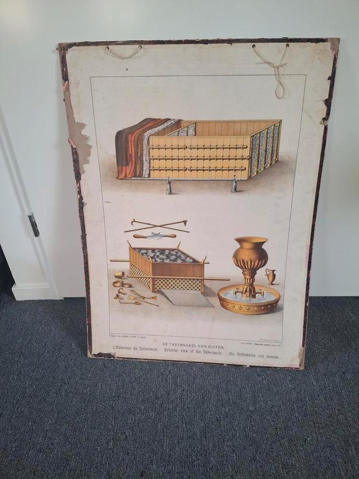 Oude prent: De Tabernakel van Buiten, Antiek en Kunst, Antiek | Schoolplaten, Geschiedenis, Ophalen of Verzenden