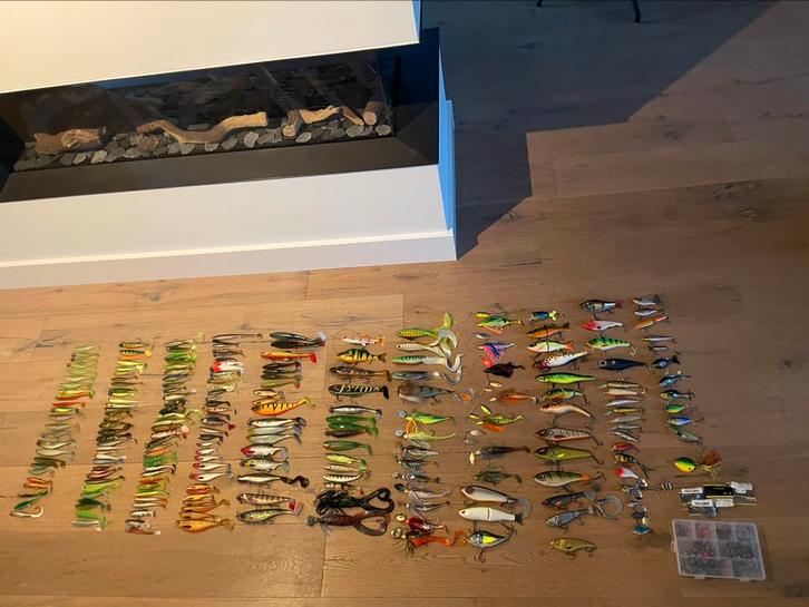 Roofvis collectie - topmerken, alles in goede staat!, Watersport en Boten, Hengelsport | Roofvissen, Zo goed als nieuw, Complete set