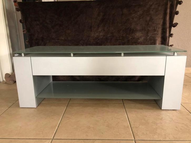 TV Meubel Aldenkamp grijs glas, Huis en Inrichting, Complete inboedels, Ophalen of Verzenden