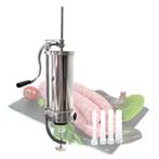 Worstenvuller RVS | 3,5 liter | Met 4 mondstukken, Verzenden, Nieuw