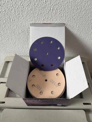 Schuurpapier klittenband 125mm 9 stofgaten nieuw 50 stuks beschikbaar voor biedingen