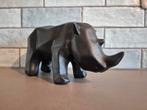 Beeld Neushoorn Zwart Keramiek, Ophalen of Verzenden, Gebruikt, Dier