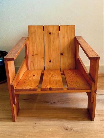  Vintage grenen Gerrit Rietveld Kratstoel  beschikbaar voor biedingen