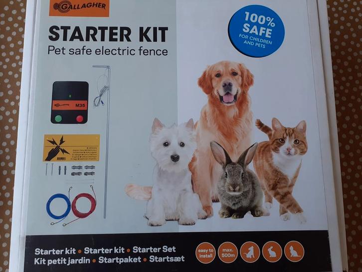 Starterkit elektrische afrastering/ schrikdraad hond, Dieren en Toebehoren, Overige Dieren-accessoires, Zo goed als nieuw, Ophalen