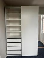 Witte schuifdeur kledingkast met lades + LED verlichting, Ophalen of Verzenden, Zo goed als nieuw, 50 tot 75 cm, 200 cm of meer