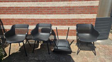 Hartmann tuinstoelen zwart 4 stuks beschikbaar voor biedingen